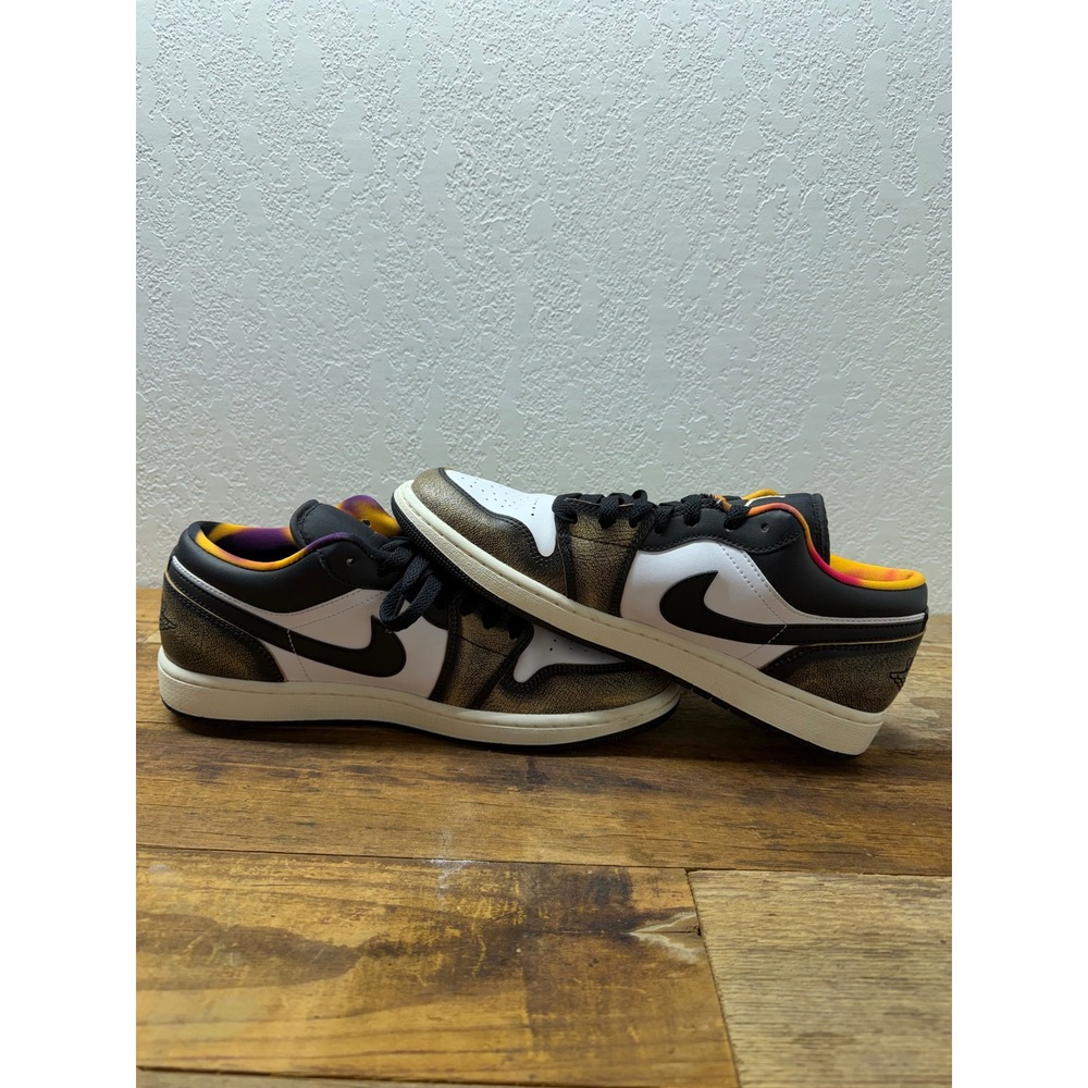 Air Jordan 1 Low SE Wear-Away Black Onyx White DQ8422-001 Mens 10 - Picture 3 of 8